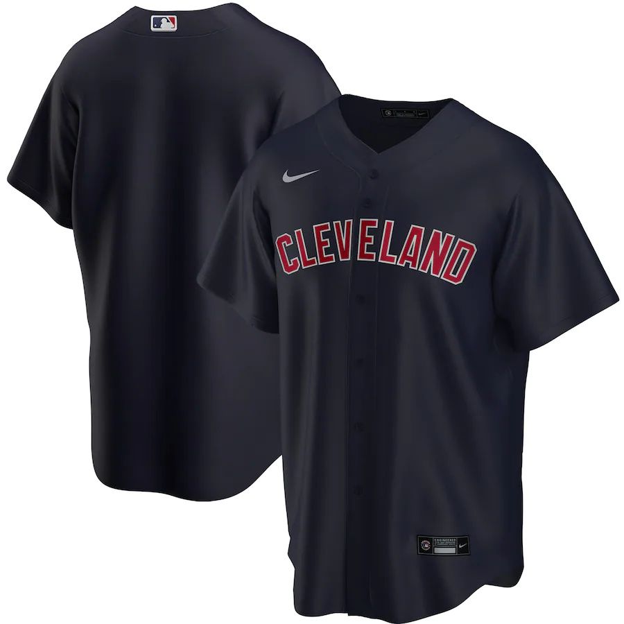 Cheap Mens Cleveland Indians Nike Navy Alternate Replica Team MLB Jerseys